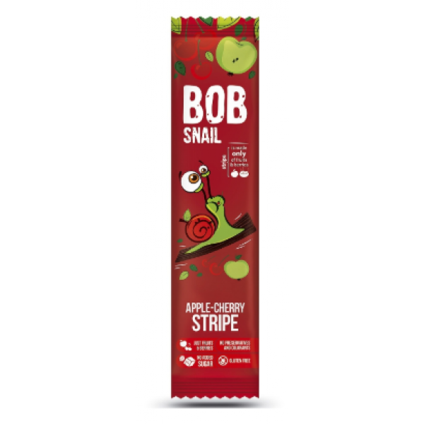 Натуральні цукерки Bob Snail яблучно-вишневі 14г Натуральні цукерки Bob Snail яблучно-вишневі 14г